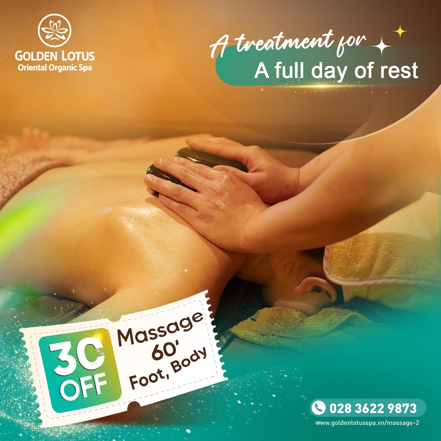 A MASSAGE TREATMENT – ALL DAY COMFORT AT GOLDEN LOTUS