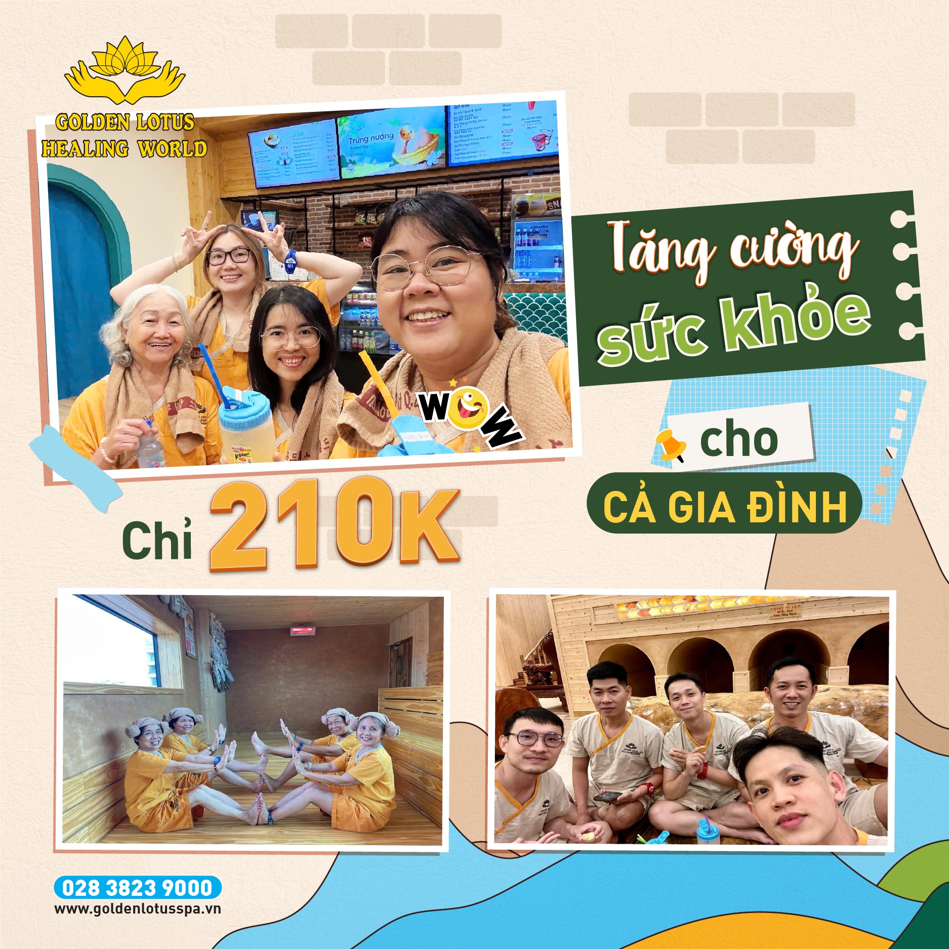 CẢ NHÀ CÙNG KHỎE TẠI XÔNG HƠI HÀN QUỐC LỚN NHẤT Tp. HỒ CHÍ MINH