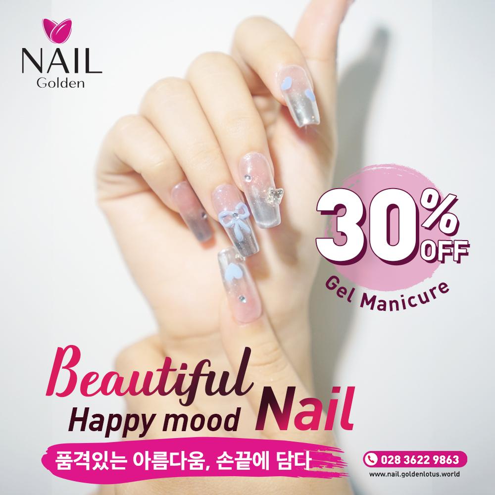 BEAUTIFUL NAILS, HAPPY MOOD – 30% OFF GEL MANICURE