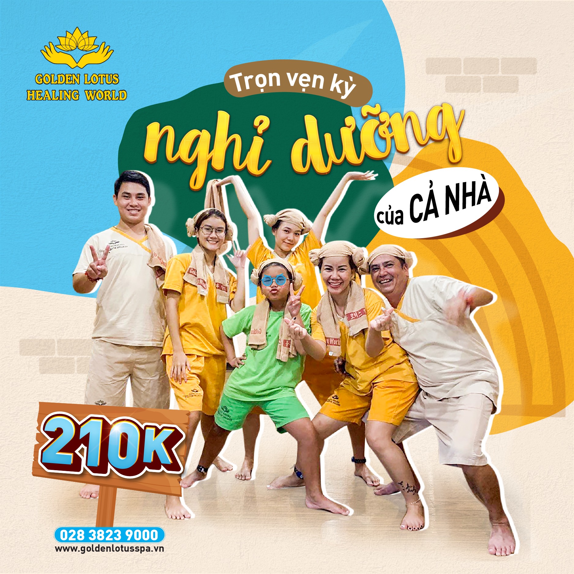 TRỌN VẸN KỲ NGHỈ CHO CẢ NHÀ Ở KHU NGHỈ DƯỠNG GOLDEN LOTUS