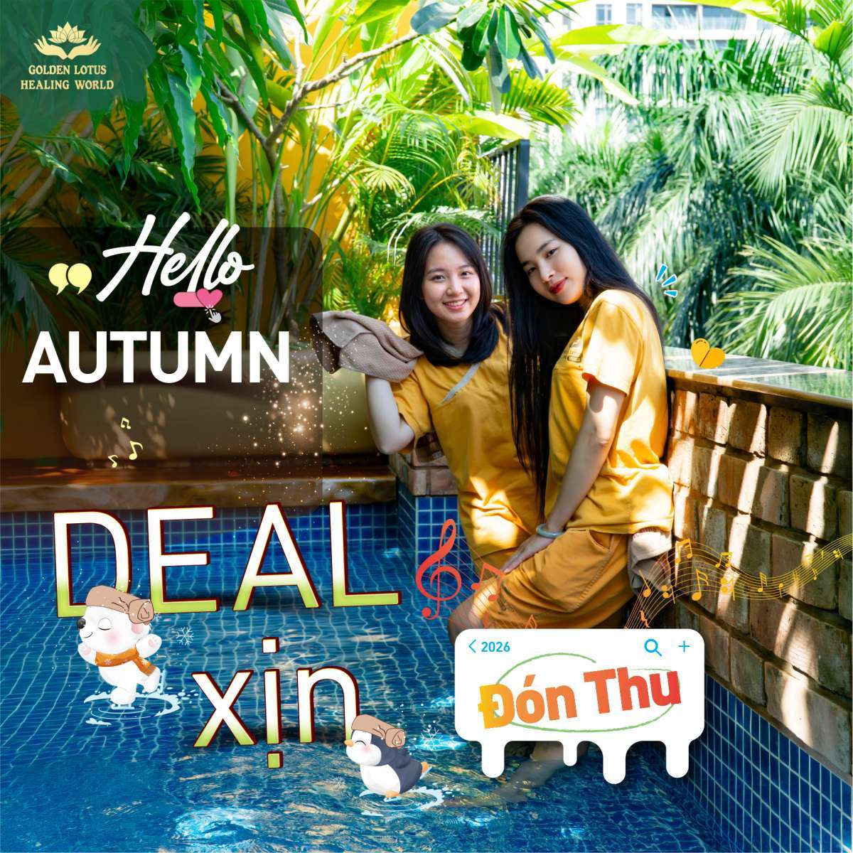 HELLO AUTUMN - DEAL XỊN ĐÓN THU TẠI GOLDEN LOTUS HEALING WORLD